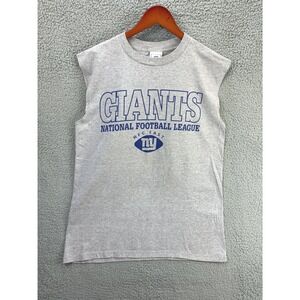 NFL New York Giants Graphic Tank Top Sleeveless Shirt Mens L Gray Vintage Y2K